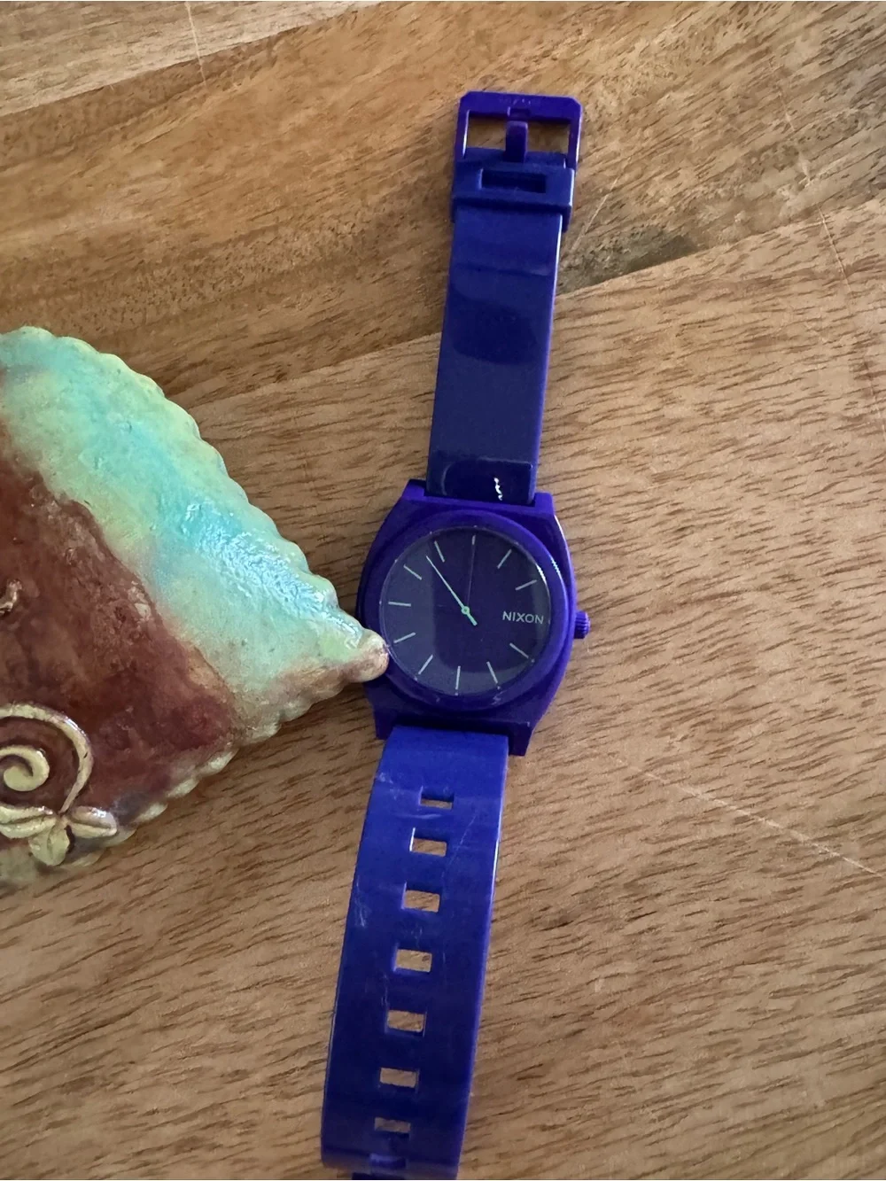 Nixon Purple Silicone Time Teller Watch